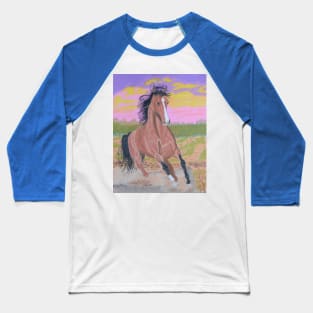 A brown horse at sunset Baseball T-Shirt